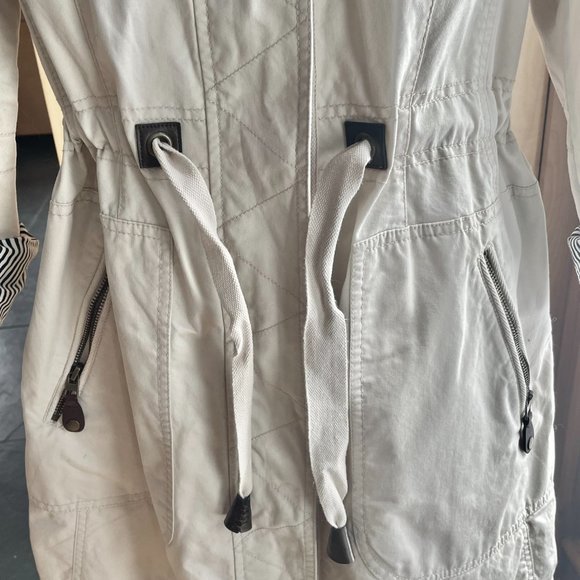 Esprit spring coat coton 2 length sleeves hood zipper pocket ajustable cotton - Picture 11 of 15